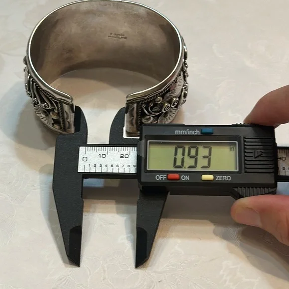 Vintage Navajo G James Signed Kingman Turquoise Silver Cuff Bracelet Heavy🔥🔥🔥 - Picture 13 of 16